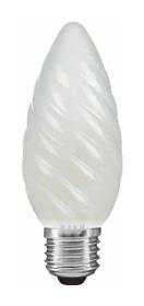 025127040  Candle 45mm Twisted Frosted E27 40W 2700K